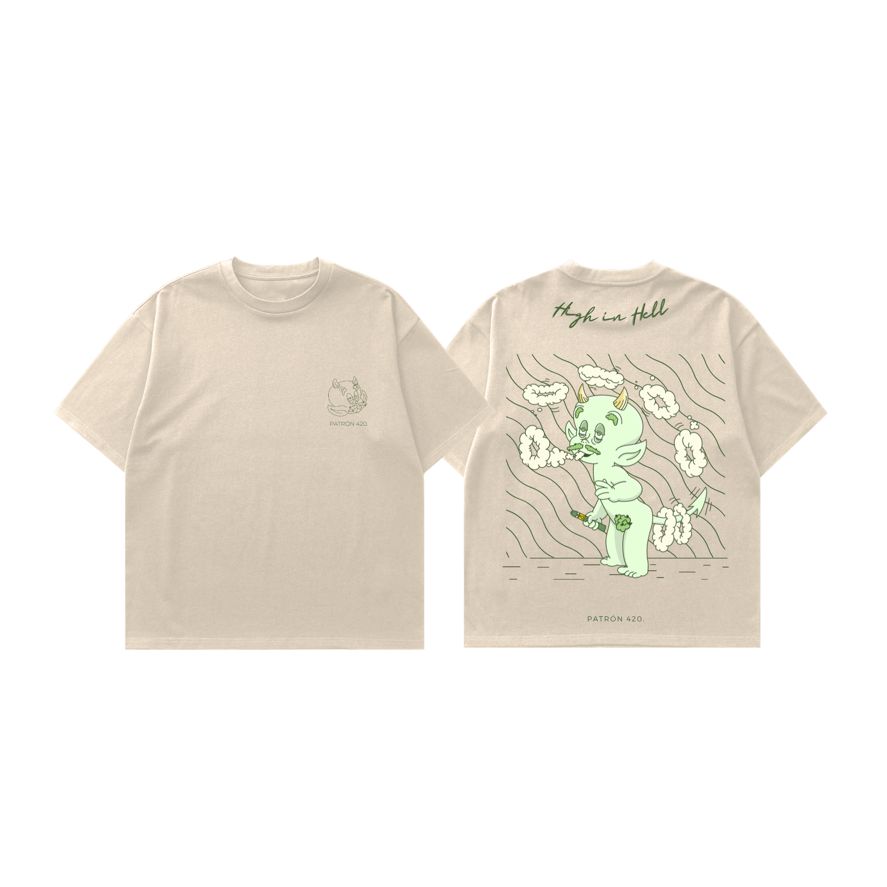 Camiseta High In Hell Beige