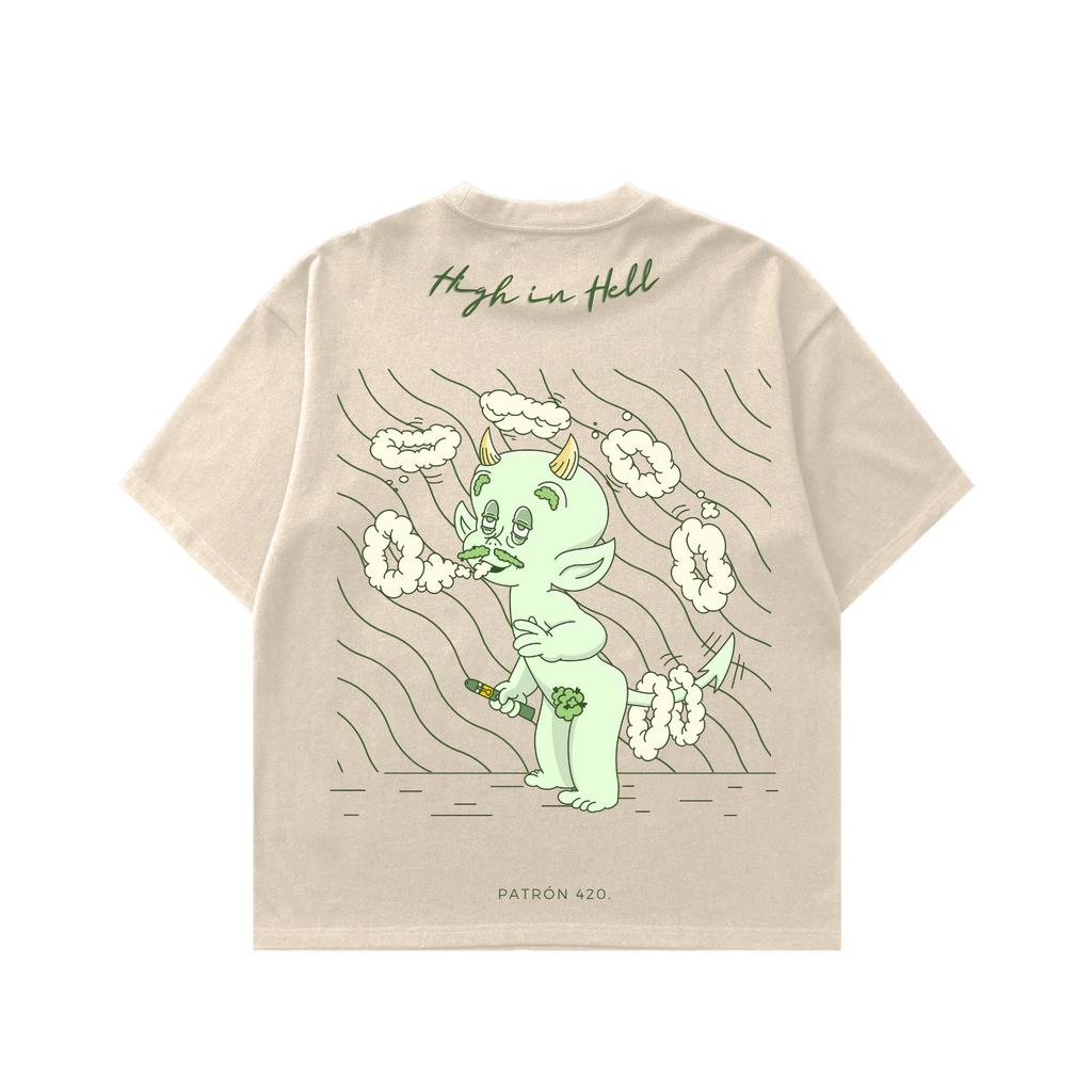 Camiseta High In Hell Beige