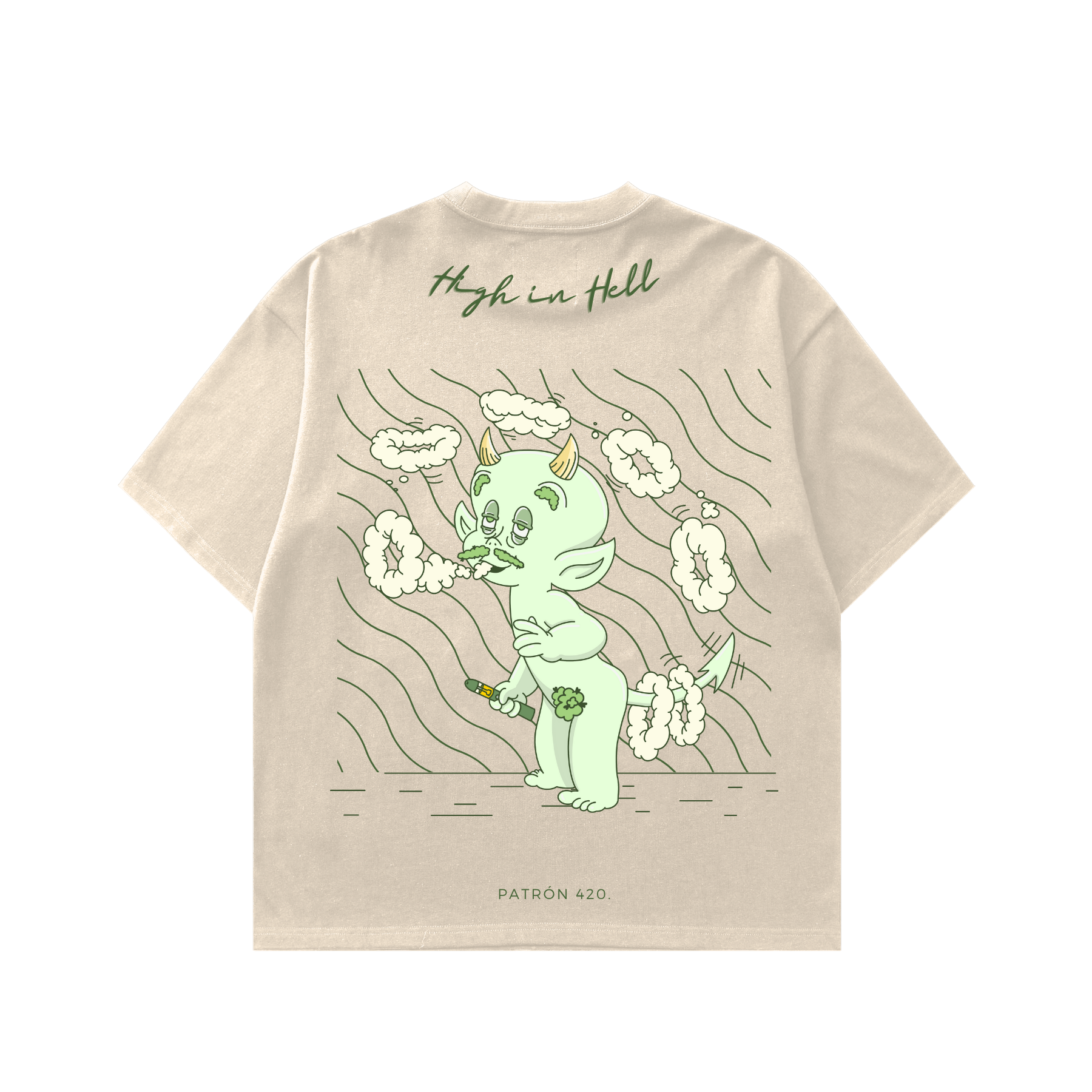 Camiseta High In Hell Beige