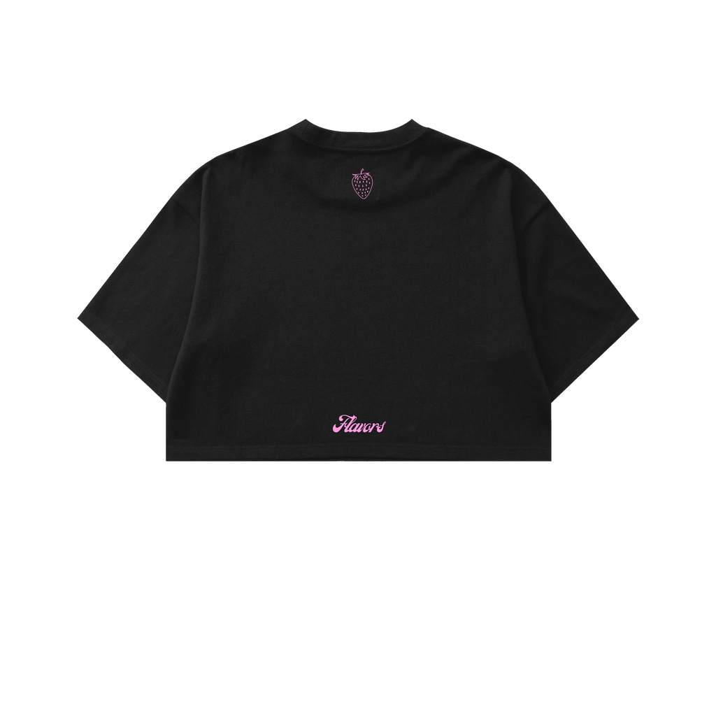 Crop top strawberry negro