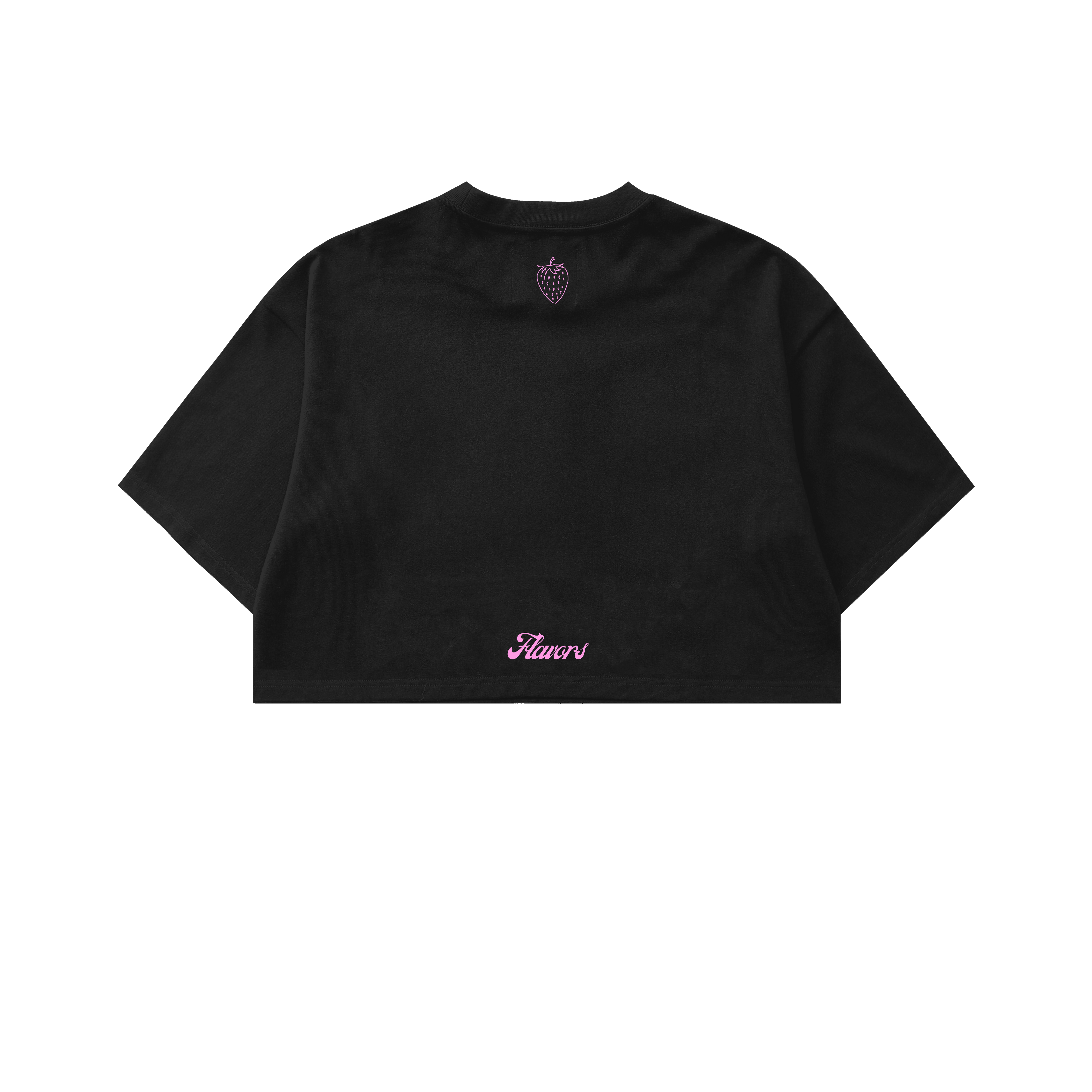 Crop top strawberry negro
